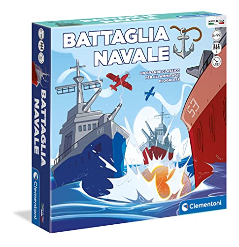 Clementoni - Seeschlacht, Schlagen und sinken Sie die Tischflotte für Kinder 6 Jahre, Spiel in Box für die ganze Familie, 2 Spieler, Made in Italy, Mehrfarbig, 16635 Clementoni - Seeschlacht, Schlagen und sinken Sie die Tischflotte für Kinder 6 Jahre, Spiel in Box für die ganze Familie, 2 Spieler, Made in Italy, Mehrfarbig, 16635 von Clementoni