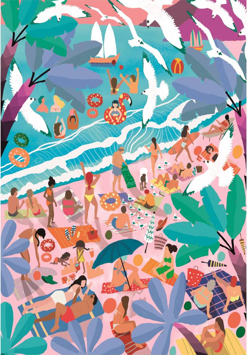 Clementoni Sonntag Am Strand 1000 Teile Puzzle Clementoni-39938 von Clementoni