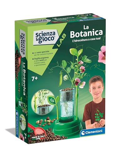 Clementoni Gioco Lab Hydrokulturvase, Kindergarten Pflanzen zum Kultivieren, wissenschaftliches Labor 6 Jahre, Experimente Wissenschaft, Botanisch, Italienisch, Made in Italy, Mehrfarbig, 19377 von Clementoni