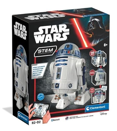 Clementoni Star Wars R2-D2 Roboter - Bausatz mit über 50 Teilen für Kinder ab 8 Jahren - Inkl. App zur Programmierung - Lernspielzeug mit Mint-Ansatz - 59457 von Clementoni