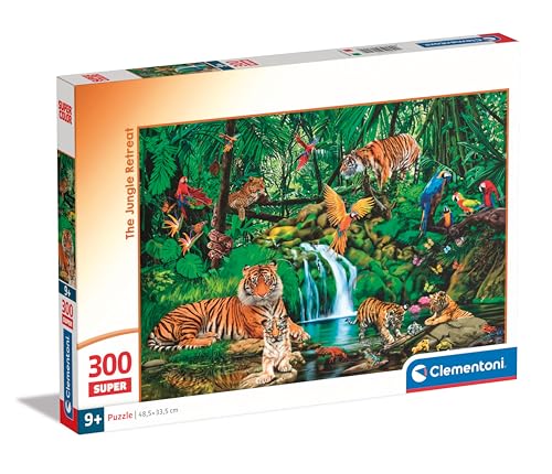 Clementoni Supercolor The Jungle Retreat Kinder Puzzle 300 Teile - Puzzle 48,5 x 33,5 cm für Kinder ab 9 Jahre - Geschicklichkeitsspiel von Clementoni 21721 Clementoni Supercolor The Jungle Retreat Kinder Puzzle 300 Teile - Puzzle 48,5 x 33,5 cm für Kinder ab 9 Jahre - Geschicklichkeitsspiel von Clementoni 21721 von Clementoni