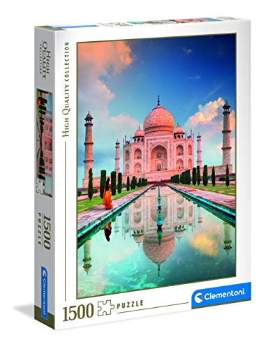Clementoni 31818 Taj Mahal – Puzzle 1500 Teile ab 9 Jahren, buntes Erwachsenenpuzzle mit kräftigen Farben, Geschicklichkeitsspiel für die ganze Familie, schöne Geschenkidee, 28.1 x 37 x 5.5 von Clementoni