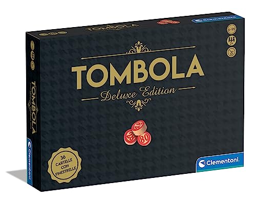 Clementoni - Tombola Deluxe Tisch, Gesellschaftsspiel für die ganze Familie, Bingo mit 36 Ordnern, italienische Farbe, 16800 von Clementoni