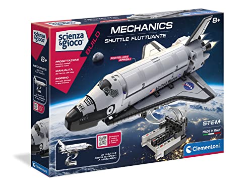 Clementoni - Wissenschaft Baukasten für Kinder, mechanisches Labor, wissenschaftliches Spiel 8 Jahre, Shuttle Modell, Handbuch auf Italienisch, Made in Italy, mehrfarbig, Medium, 19270 von Clementoni
