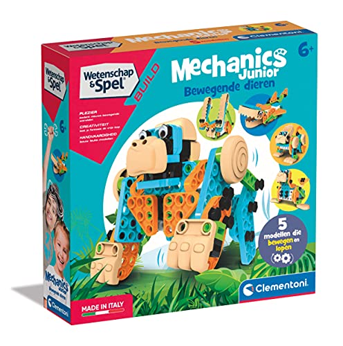 Clementoni Wissenschaft & Spiel Build - Bewegliche Tiere, Konstruktionsspielzeug STEM, Bauset für Kinder, 6+ Jahre, 56024 von Clementoni