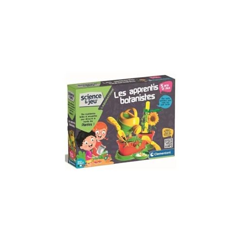 Clementoni - Wissenschaftliches Set Botaniker – Lebenszyklus der Pflanzen – Gartenwerkzeuge enthalten: Töpfe + Rechen + Schaufel – Lernspiele für Kinder – hergestellt in Italien – ab 5 Jahren von Clementoni