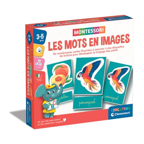Dieses Spiel scheint eine lohnende pädagogische Ressource zu sein, um Kindern zu helfen, ihren Wortschatz und ihre kognitiven Fähigkeiten zu entwickeln, indem sie den Prinzipien der Montessori-Methode von Clementoni