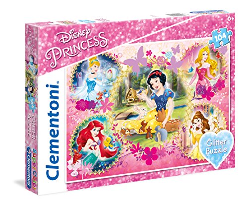 Disney Princess Super Color 104pcs Glitter Puzzle von Clementoni