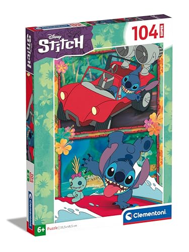 Disney Stitch Puzzle mit 104 Super-Teilen für Kinder ab 6 Jahren, buntes Kinderpuzzle mit besonderer Leuchtkraft, 27571 von Clementoni Disney Stitch Puzzle mit 104 Super-Teilen für Kinder ab 6 Jahren, buntes Kinderpuzzle mit besonderer Leuchtkraft, 27571 von Clementoni von Clementoni