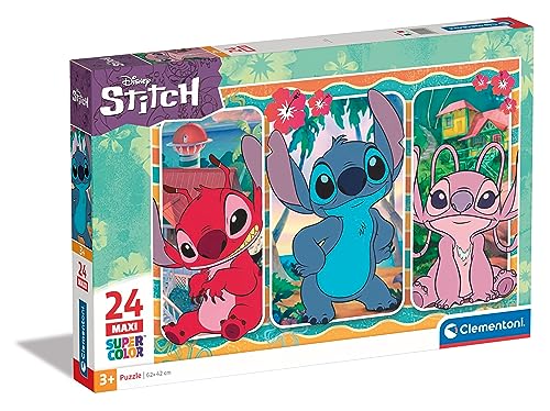 Disney Stitch Puzzle mit 24 Maxi-Teilen für Kinder ab 3 Jahren, buntes Kinderpuzzle mit besonderer Leuchtkraft, 24029 von Clementoni Disney Stitch Puzzle mit 24 Maxi-Teilen für Kinder ab 3 Jahren, buntes Kinderpuzzle mit besonderer Leuchtkraft, 24029 von Clementoni von Clementoni