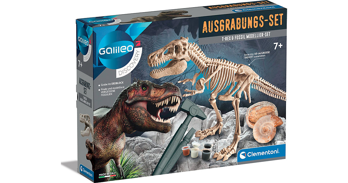 Galileo Discovery - Ausgrabungs-Set T-Rex & Fossil Modellier-Set von Clementoni