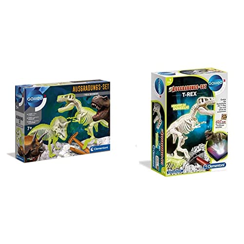Galileo Discovery – Ausgrabungs-Set T-Rex & Triceratops, ab 7 Jahren & Galileo Discovery – Ausgrabungs-Set T-Rex, Ausgraben von Dinosaurier-Fossilien mit Hammer & Meißel, ab 7 Jahren von Clementoni Galileo Discovery – Ausgrabungs-Set T-Rex & Triceratops, ab 7 Jahren & Galileo Discovery – Ausgrabungs-Set T-Rex, Ausgraben von Dinosaurier-Fossilien mit Hammer & Meißel, ab 7 Jahren von Clementoni von Clementoni