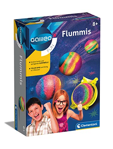 Galileo Fun – Flummis, Spielzeug für Kinder ab 8 Jahren, Herstellen von hüpfenden Bällen & bunten Flummis, aufregendes Experimentierset für kleine Forscher von Clementoni 59118 von Clementoni