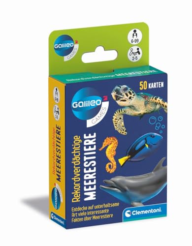 Clementoni Galileo Games Rekordverdächtige Meerestiere - Wissenskarten über Tiere aus der Meereswelt - Spiel für Kinder ab 6 Jahren 59386 Clementoni Galileo Games Rekordverdächtige Meerestiere - Wissenskarten über Tiere aus der Meereswelt - Spiel für Kinder ab 6 Jahren 59386 von Clementoni