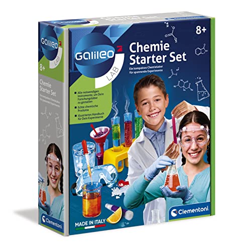 Galileo Lab – Chemie Starter-Set, farbenfroher Experimentierkasten mit Experimenten für Zuhause, Spielzeug für Kinder ab 8 Jahren, abwechslungsreiche Versuche von Clementoni 69175 von Clementoni