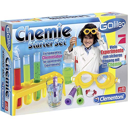 Galileo Lab – Chemie Starter-Set, farbenfroher Experimentierkasten mit Experimenten für Zuhause, Spielzeug für Kinder ab 8 Jahren, abwechslungsreiche Versuche von Clementoni 69175 von Clementoni