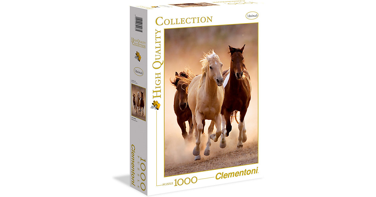 Puzzle 1.000 Teile High Quality Collection - Running Horses von Clementoni