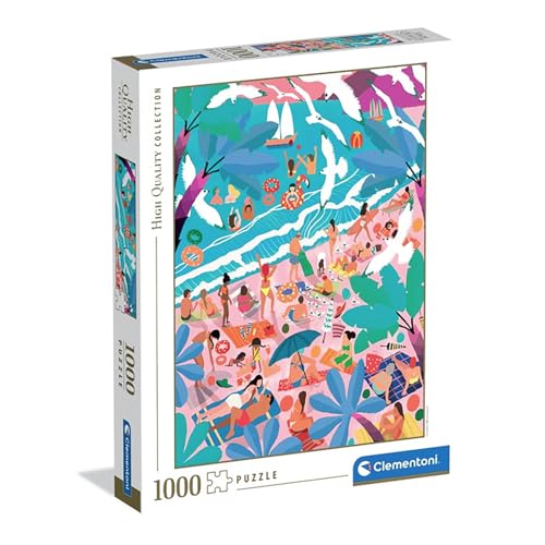 Clementoni - Puzzle 1000 Teile für Erwachsene und Jungen, Kollektion, Thema Sunday at The Beach, Geschenkidee für Herren und Damen, hergestellt in Italien, 70 x 50 cm, 39891 von Clementoni