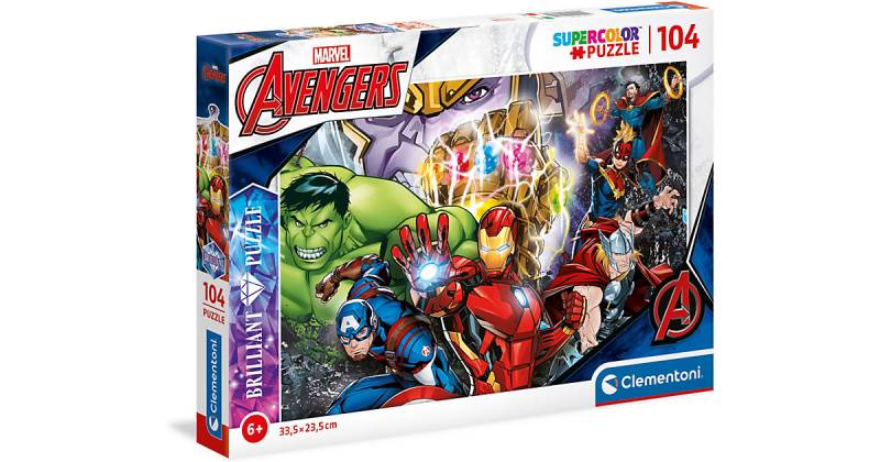 Puzzle 104 Teile, Brilliant Puzzle - Marvel von Clementoni