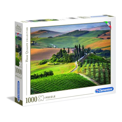 Clementoni 39456 Toskana – Puzzle 1000 Teile, Geschicklichkeitsspiel für die ganze Familie, farbenfrohes Legespiel, Erwachsenenpuzzle ab 14 Jahren von Clementoni