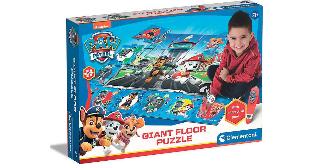 Quiz-Bodenpuzzle PAW Patrol (Jungen), 24 Maxi-Teile von Clementoni
