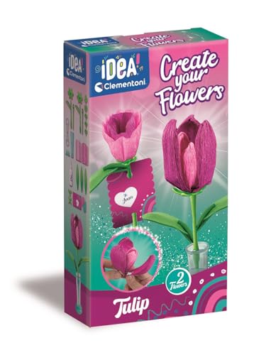 lementoni Idea – Create Your Flowers, Kreativ-Set zum Zusammenstellen von Blumen, Kinder ab 8 Jahren, mit 2 Tulpen aus Papier zum Zusammenbauen und Personalisieren, Geschenkidee Spiel Made in Italy lementoni Idea – Create Your Flowers, Kreativ-Set zum Zusammenstellen von Blumen, Kinder ab 8 Jahren, mit 2 Tulpen aus Papier zum Zusammenbauen und Personalisieren, Geschenkidee Spiel Made in Italy von Clementoni