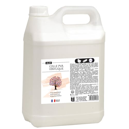 Alix PVA-Kleber, Vinyl, Weiß, 5 kg, ideal für Bastelarbeiten und kreative Hobbys ab 3 Jahren, Schulbeginn, französisches Produkt Alix PVA-Kleber, Vinyl, Weiß, 5 kg, ideal für Bastelarbeiten und kreative Hobbys ab 3 Jahren, Schulbeginn, französisches Produkt von Cléopâtre