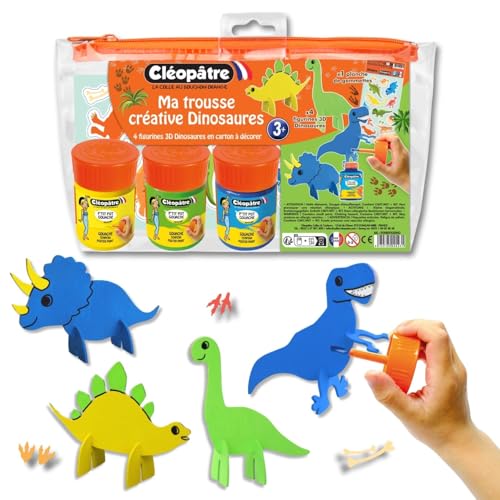 Cléopâtre CLEOPATRE Kreatives Federmäppchen, Dinosaurier, mehrfarbig, 25 x 15 cm von Cléopâtre