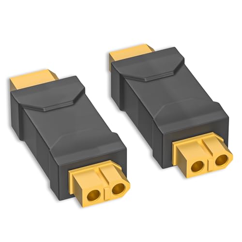 Cleqee XT60 Buchse zu Buchse Adapter XT60 Wireless Connector Konverter 2 Stück für RC FPV Auto Flugzeug Drohne LiPo Akku von Cleqee