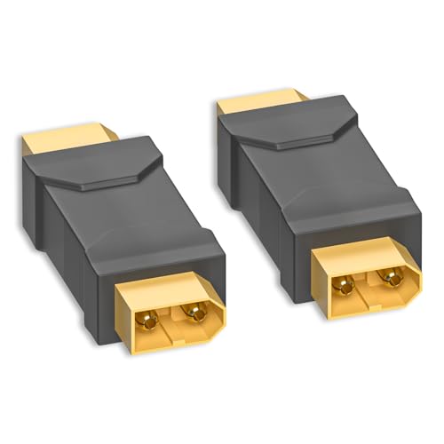 Cleqee XT60 Stecker auf Stecker Adapter XT60 Wireless Connector Konverter 2 Stück für RC FPV Auto Flugzeug Drohne LiPo Akku von Cleqee