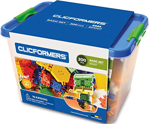 Clicformers Bausteine für Kinder ab 3 Jahre, kreatives Lernspielzeug im 200 teiligen Basisset, Steckspiel für Jungen und Mädchen, pädagogisches Montessori Bauspielzeug, STEM-Spielzeug, Clicformers Bausteine für Kinder ab 3 Jahre, kreatives Lernspielzeug im 200 teiligen Basisset, Steckspiel für Jungen und Mädchen, pädagogisches Montessori Bauspielzeug, STEM-Spielzeug, von Clicformers