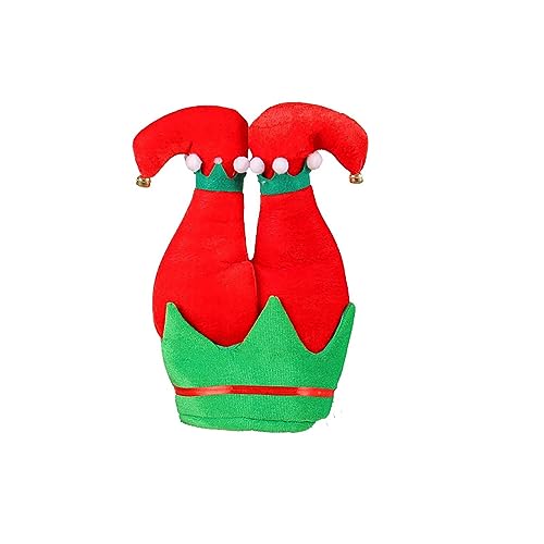 Christmas Ideas YLm868 Mütze mit Hosenbein, Party-Dekoration, grüner Hut, Weihnachtsmütze, geeignet für Weihnachten, Familientreffen, YLm868 (B, Einheitsgröße) von Clicitina