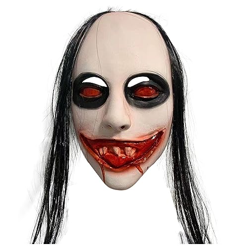 Halloween Gesicht Angst Menschen Lustige Haus Verkleiden Requisiten Kopfbedeckung PeH942 (Schwarz, Einheitsgröße) von Clicitina