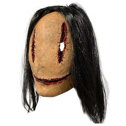 Halloween Gesicht Angst Menschen Lustige Haus Verkleiden Requisiten Kopfbedeckung PeH945 (Schwarz, Einheitsgröße) von Clicitina