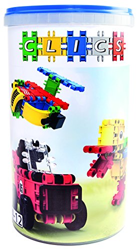 Clics Konstruktionsspielzeug für Kinder ab 3 Jahre, kreatives Lernspielzeug im 69 Teile Set, Bausteine für Mädchen und Jungen, Montessori STEM-Spielzeug, Langlebige Spielzeug aus recyceltem Material von Clics