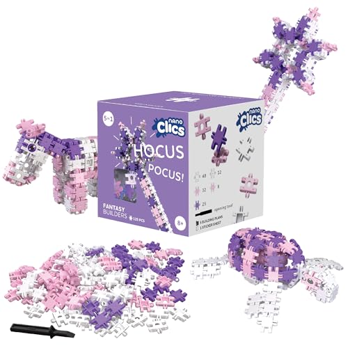 Nano Clics Fantasy Builders 125, Konstruktionsspielzeug für Kinder ab 8 Jahren, kreatives Lernspielzeug im 125-teiligen Set, Bausteine für Mädchen und Jungen, Montessori STEM, dauerhaftes Spielzeug Nano Clics Fantasy Builders 125, Konstruktionsspielzeug für Kinder ab 8 Jahren, kreatives Lernspielzeug im 125-teiligen Set, Bausteine für Mädchen und Jungen, Montessori STEM, dauerhaftes Spielzeug von Clics