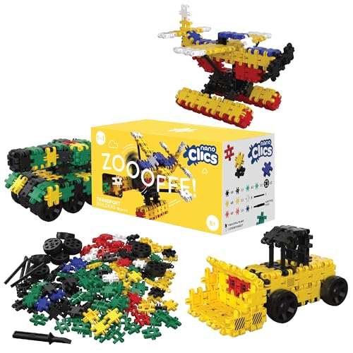 Nano Clics Transport 250, Konstruktionsspielzeug für Kinder ab 8 Jahren, kreatives Lernspielzeug im 250-teiligen Set, Bausteine für Mädchen und Jungen, Montessori STEM, dauerhaftes Spielzeug Nano Clics Transport 250, Konstruktionsspielzeug für Kinder ab 8 Jahren, kreatives Lernspielzeug im 250-teiligen Set, Bausteine für Mädchen und Jungen, Montessori STEM, dauerhaftes Spielzeug von Clics
