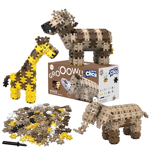 Nano Clics Wildlife 250, Konstruktionsspielzeug für Kinder ab 8 Jahren, kreatives Lernspielzeug im 250-teiligen Set, Bausteine für Mädchen und Jungen, Montessori STEM, dauerhaftes Spielzeug Nano Clics Wildlife 250, Konstruktionsspielzeug für Kinder ab 8 Jahren, kreatives Lernspielzeug im 250-teiligen Set, Bausteine für Mädchen und Jungen, Montessori STEM, dauerhaftes Spielzeug von Clics