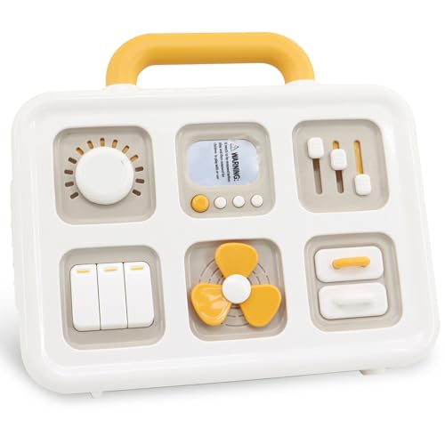 Clnyrwcb 6-in-1 Reise-Spielbrett für Kleinkinder mit Fidget-Schaltern & Sensory Play - Bildschirmfreies Lernspielzeug Geschenk für 1-3 Jährige von Clnyrwcb