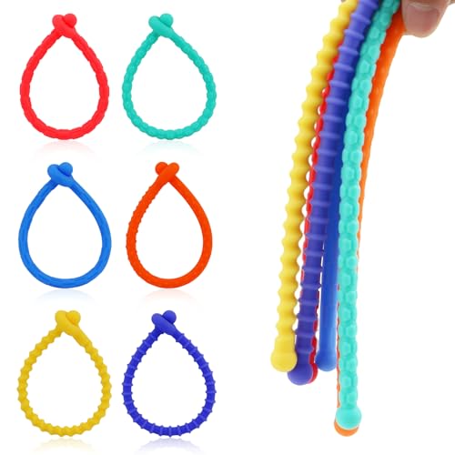 Sensory Fidget Noodles Spielzeug, Sensory Noodles Fidget Spielzeug-Verschiedene Texturen & Farben, Stress Relief String für Kinder und Erwachsene-6Pack Sensory Fidget Noodles Spielzeug, Sensory Noodles Fidget Spielzeug-Verschiedene Texturen & Farben, Stress Relief String für Kinder und Erwachsene-6Pack von Clnyrwcb