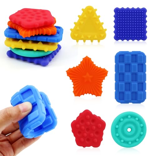 Sensory Fidget Spielzeug, 6 Pack Squishy Fidget Spielzeug für Autismus-Bright Farben & strukturierte Formen, kleine besondere Bedürfnisse Spielzeug für Kleinkind Mädchen Jungen Sensory Fidget Spielzeug, 6 Pack Squishy Fidget Spielzeug für Autismus-Bright Farben & strukturierte Formen, kleine besondere Bedürfnisse Spielzeug für Kleinkind Mädchen Jungen von Clnyrwcb