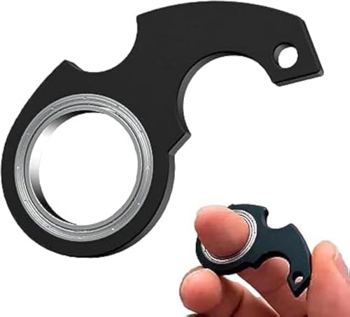 Schwarzer Schlüsselanhänger, Spinner, Fidget Ring, Spielzeug, Schlüsselanhänger, Spinner, Fidget-Ring, Metall, Fidget-Ring, Spielzeug für Männer und Frauen Schwarzer Schlüsselanhänger, Spinner, Fidget Ring, Spielzeug, Schlüsselanhänger, Spinner, Fidget-Ring, Metall, Fidget-Ring, Spielzeug für Männer und Frauen von Clockjuan