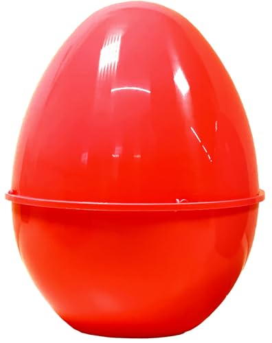 Clondo Ei zum Befüllen, leere Pasqualone-Schale, Kunststoff, 39 cm (rot) von Clondo