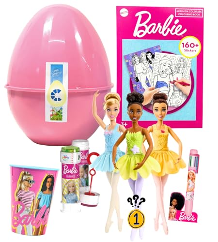 Clondo Osterei, Spielzeug für Barbie Fans, 1 zufälliges Puppen-Modell zwischen 3 verfügbar, Pasqualon, Schale mit 5 Überraschungen, Mädchen, Prinzessinnen Clondo Osterei, Spielzeug für Barbie Fans, 1 zufälliges Puppen-Modell zwischen 3 verfügbar, Pasqualon, Schale mit 5 Überraschungen, Mädchen, Prinzessinnen von Clondo