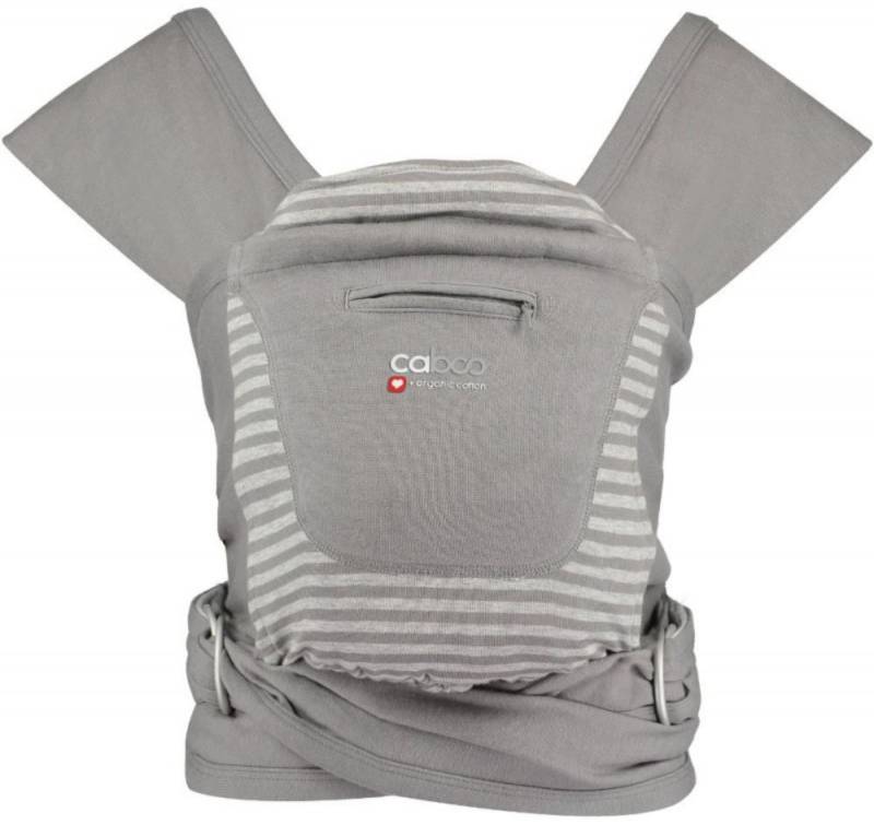 Close Caboo Babytrage + Organic - Steel Marl Stripe von Close Parent