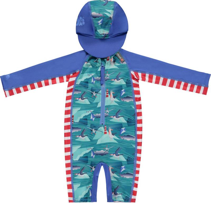 Pop-In All-in-One Schwimmanzug mit Hut - Albatros M (74/80) von Close Parent