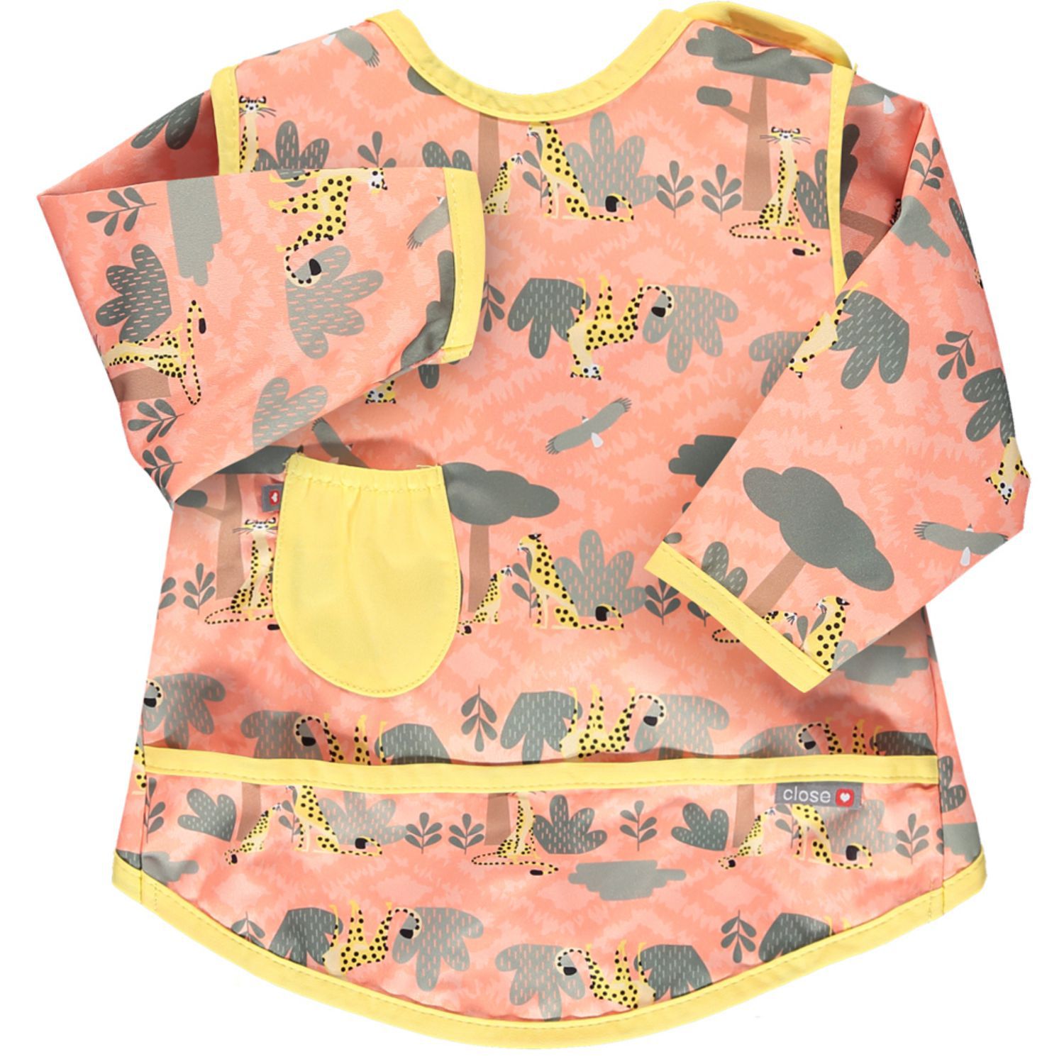 Pop-in Coverall Lätzchen mit Ärmeln - Stufe 4 - Gepard (Cheetah) von Close Parent