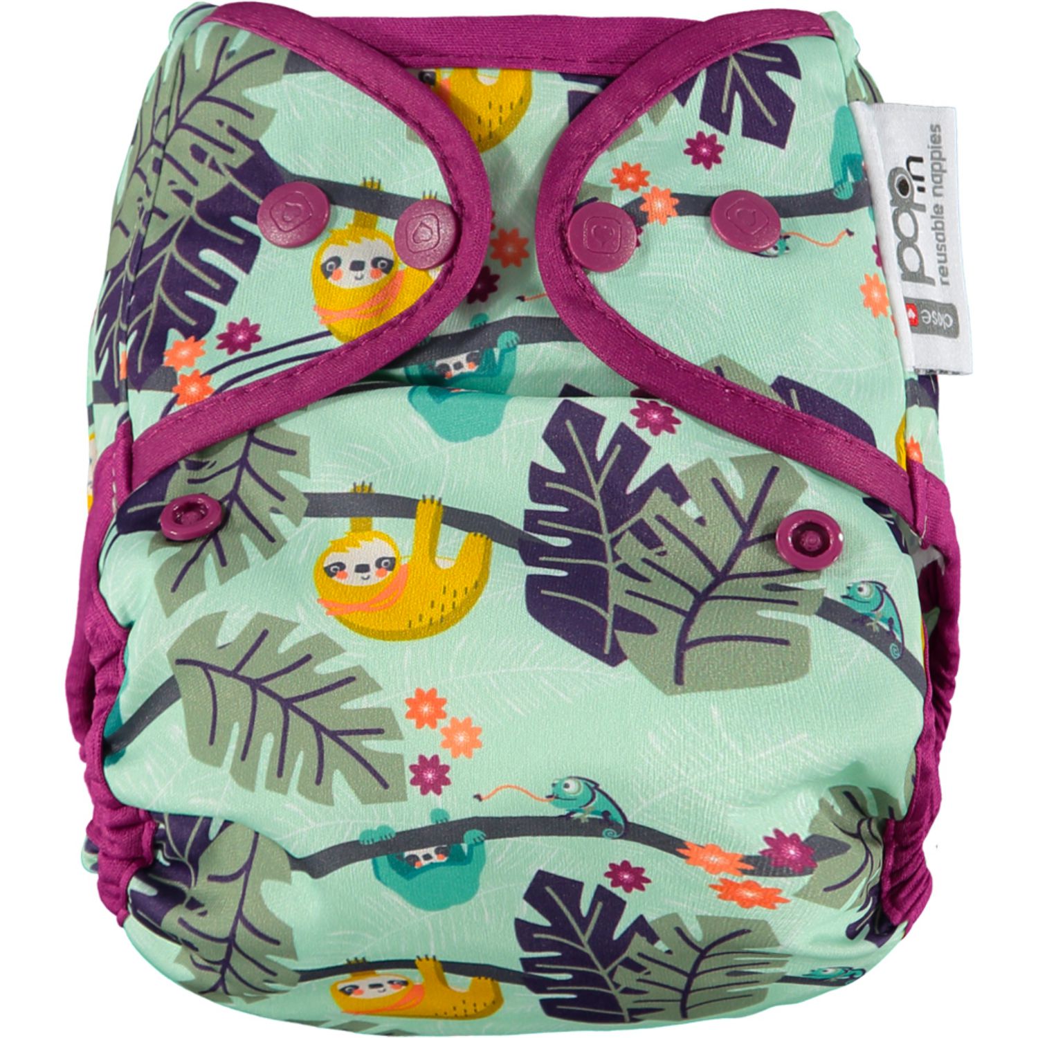 Pop-in Überhose One Size (Druck) - Faultier (Sloth) von Close Parent