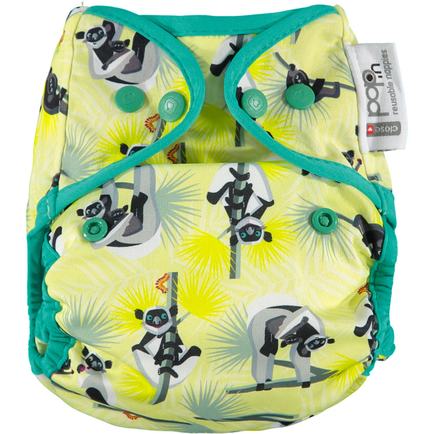 Pop-in Überhose One Size (Druck) - Lemur von Close Parent