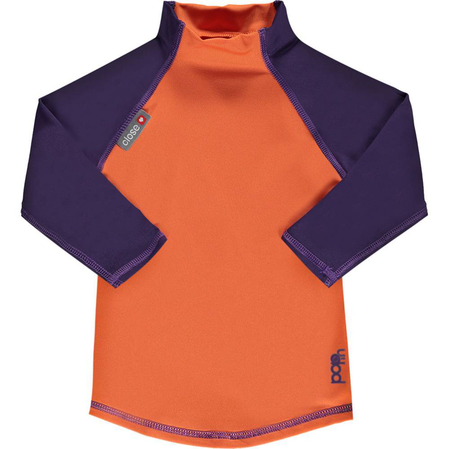 Pop-in UV-Schutz Langarm-Shirt 50+ - Orange / Lila M (62/68) von Close Parent